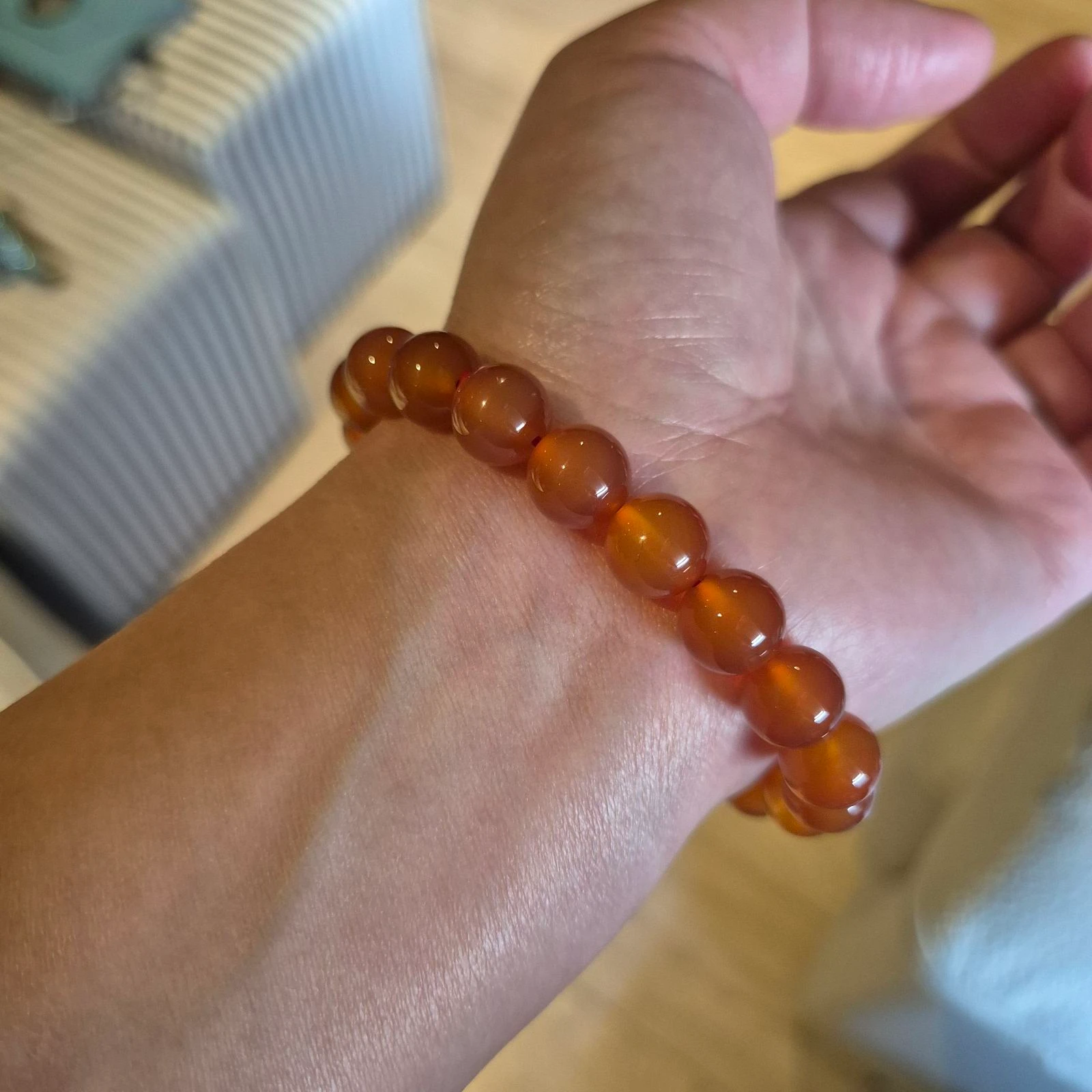 Pulseira de contas de ágata natural – photo 10